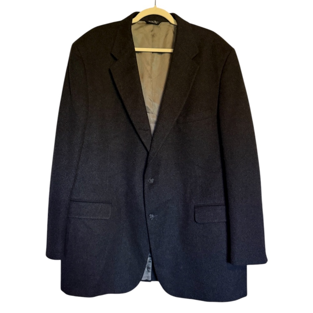 Lords Of London Patrick James 100% Cashmere Black Blazer Sports Coat 48 Long